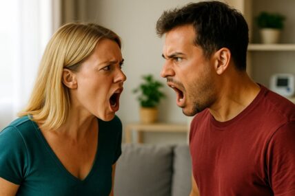 Husband and wife having an argument