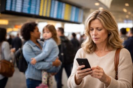 People at airport