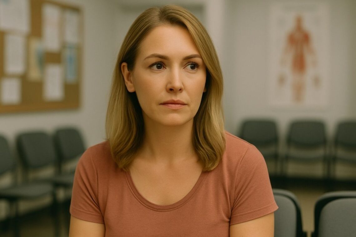 Woman waiting for medical test