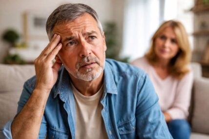 Man struggling to remember.