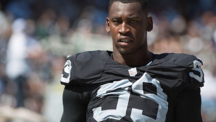 September 20, 2015; Oakland, CA, USA; Oakland Raiders defensive end Aldon Smith