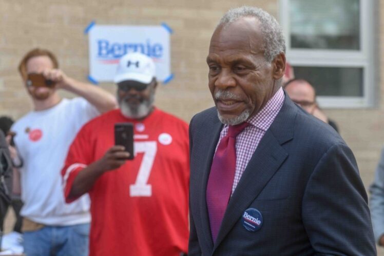 Actor Danny Glover at a presidential campaign rally